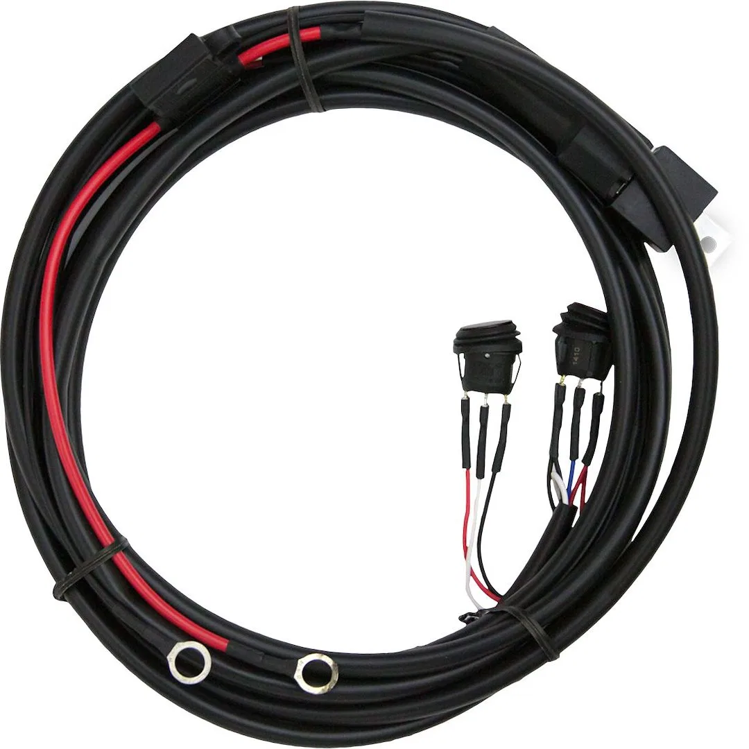 40200 – RIGID IND Light Bar Wiring Harness, For Radiance Series Lights Multi-Trigger With 2 Switch Single Relay
